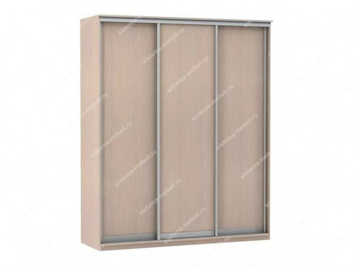 Шкаф купе Модерн 1776х600 3-х дверный 2-х секционный глухой ясень