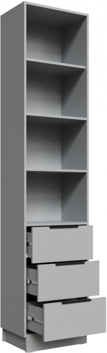 Шкаф Мадрид торцевой (0,35) с 3 ящ., Камень серый