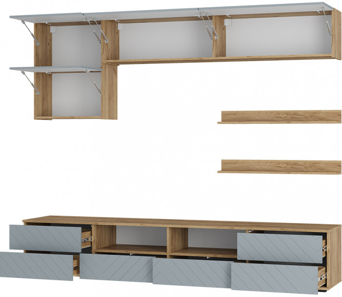 Гостиная "Камелия" ГС-01 Крафт/шарли бриз (MF11)