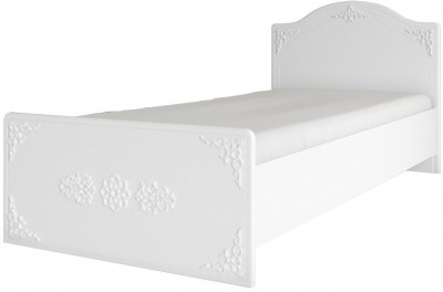 МС Ki-Ki Кровать КРД 900.1, Белый/Белое дерево