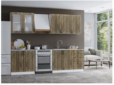 Кухня Изабелла 2.0 м, МДФ матовый, Скандинавский дуб бежевый