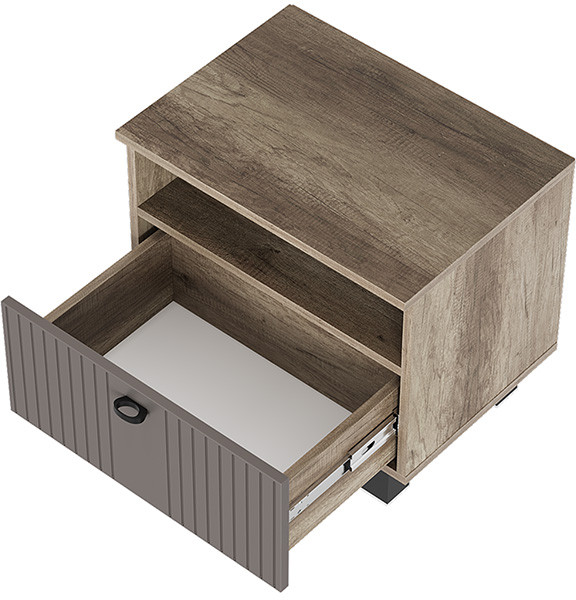 Тумба прикроватная Олива ТБ-14, Дуб каньон, Муссон софт