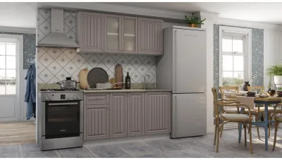 Кухня МДФ Хозяюшка 1500, Трюфель