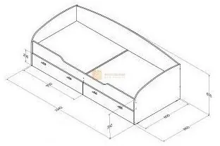 Модульная детская Соня (Соня 1 + Соня 2), Дуб молочный / Венге