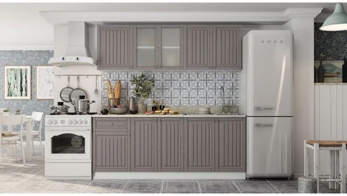 Кухня МДФ Хозяюшка 2000, Акация/Деним