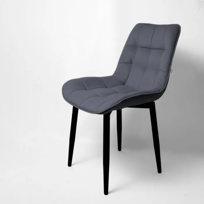 Стул "Бостон" белый матовый Velutto 32 графит