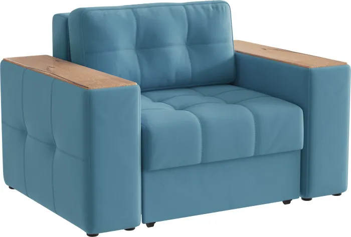 Кресло-кровать Виконт, Светло-голубой/Дуб канадский