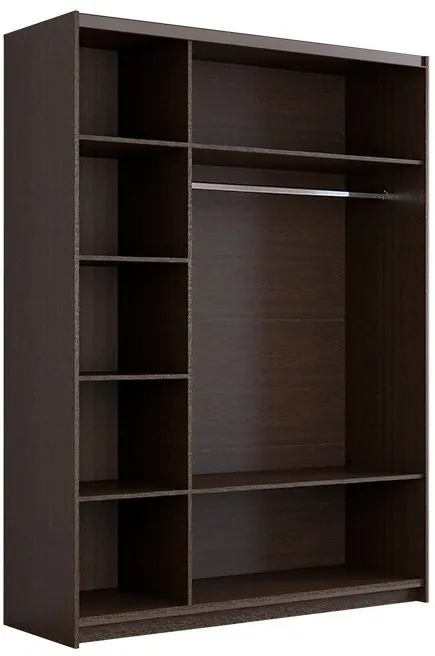 Шкаф-купе Иннэс-5 1400 Ф1/Ф2, Белый глянец/Бодега белая