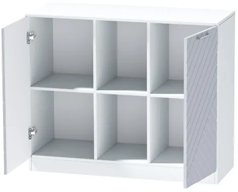 Комод №4 "Иннэс-7", Белый/Монблан Р-826