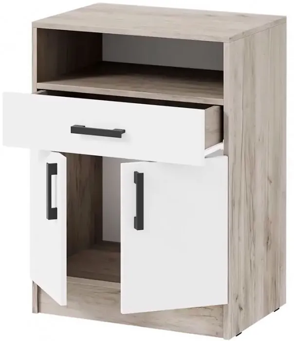 мс для прихожей Вега ТБ-1 дуб крафт серый/белый