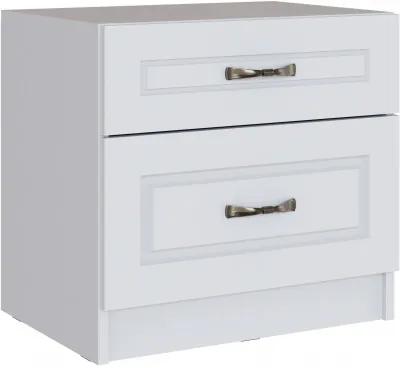 Тумба прикроватная Апполия, Белый/Белый дуб