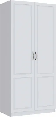 Шкаф 2-х створчатый Апполия, Белый/Белый дуб