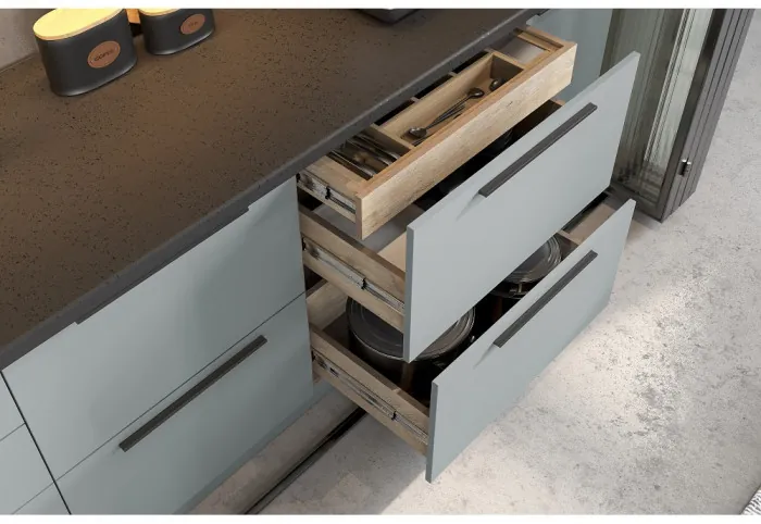 Кухня модульная Этна. Комплект 4.2 м, софт грей