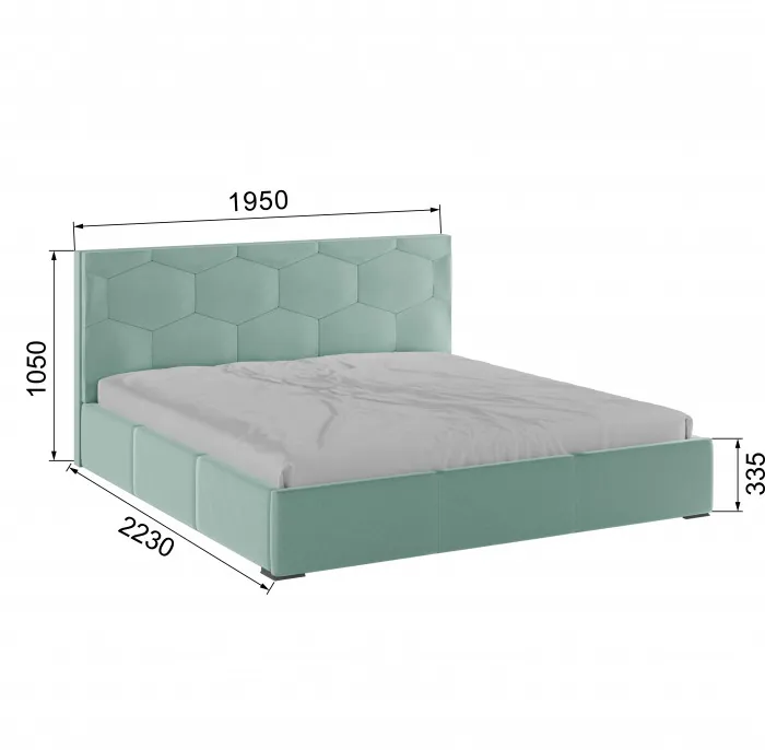 Манука Кровать интерьерная 180 мятный, ПМ