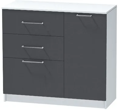 Комод №2 "Иннэс-7", Белый/Графит