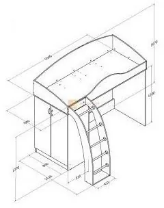 Модульная детская Соня (Соня 1 + Соня 2), Дуб молочный / Оранжевый