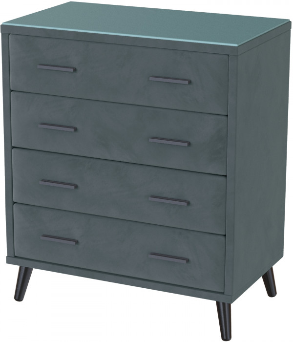 Комод интерьерный Пай серый/мдф бриз