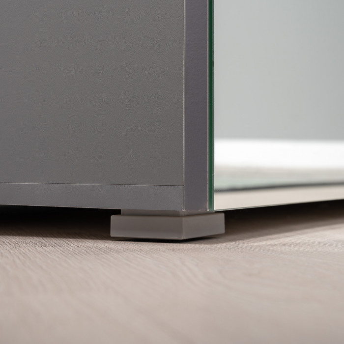 Октава Прихожая 25, цвет серый графит/дуб крафт золотой/фасады МДФ серый графит, ШхГхВ 193,7х35,4х197,6 см., универсальная сборка