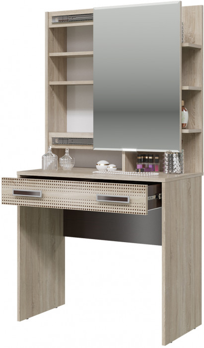 Румба 4-2524дубсонвн Трюмо, цвет дуб сонома/венге, ШхГхВ 80х43х153 см.