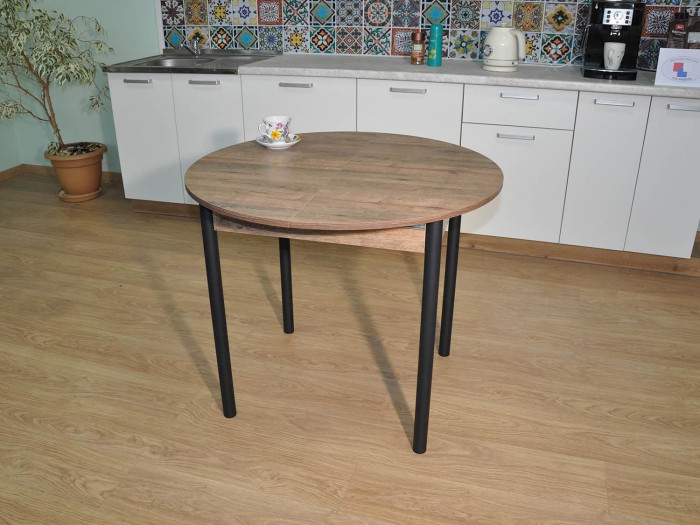 Стол обеденный Ники Черный / Дуб Велигтон