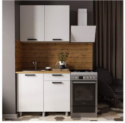 Кухонный гарнитур Осло 1,0м Карбон форфор