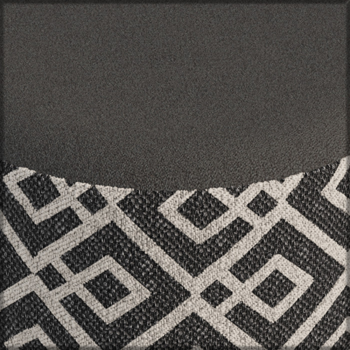 Афина Спальня 4-25901М1к.с. Трюмо + Банкетка 6-5132ТКчёр Юна, цвет кашемир серый/ткань чёрная, ШхГхВ 105х38,6х129 + 33х33х45 см., универс. сб.