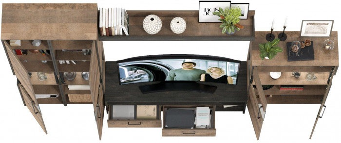 Трувор Гостиная 039, дуб гранж песочный/интра