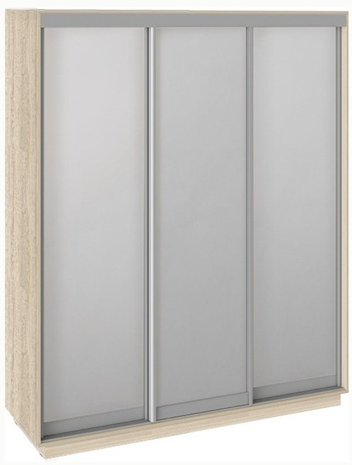 Румер СШК 1.180.60-11.11.11 Шкаф-купе 3-х дверный (1800x600x2200) (Дуб Сонома, Белый снег/Белый снег/Белый снег)
