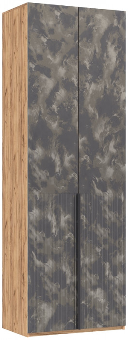 Тумба косметическая со шкафом 2х-ств Марвэл, Крафт золотой/Мальта грей