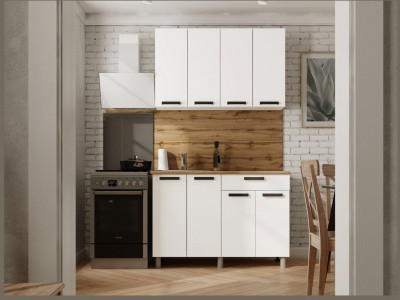 Кухонный гарнитур Осло 1,2м Карбон форфор