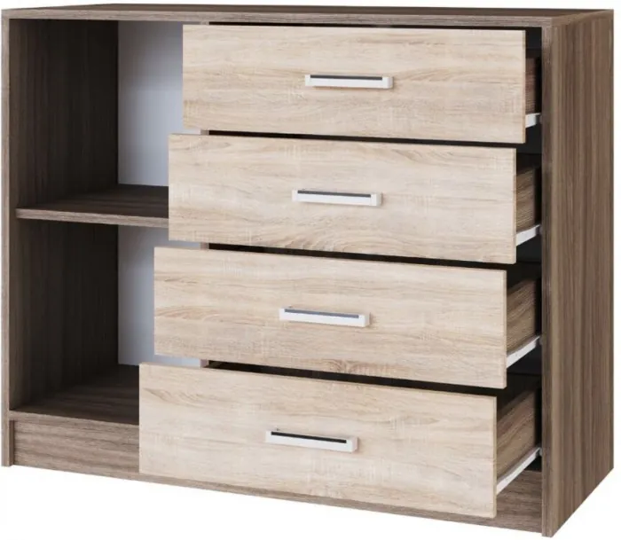 Комод Катрин-6 ясень шимо/дуб сонома