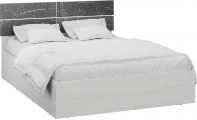 Теана Кровать 160+настил ДСП, ясень анкор светлый/мрамор дарк