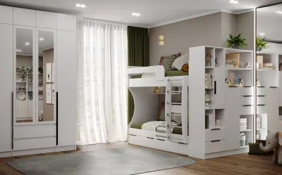 Набор мебели для подростковой "Мадрид", Белый
