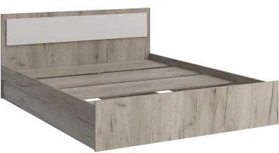Кровать 0,9м с настилом ЛДСП Фиеста NEW, Дуб крафт серый/Кашемир