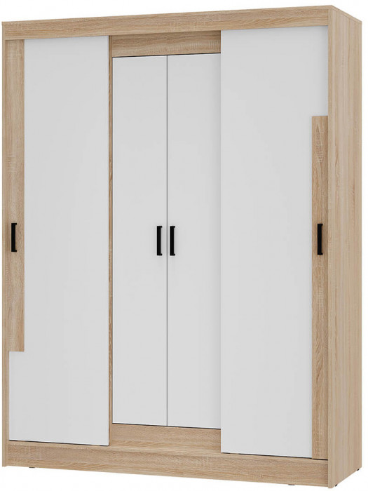 Шкаф-купе "Смарт" ШКК-06 Дуб сонома/белый