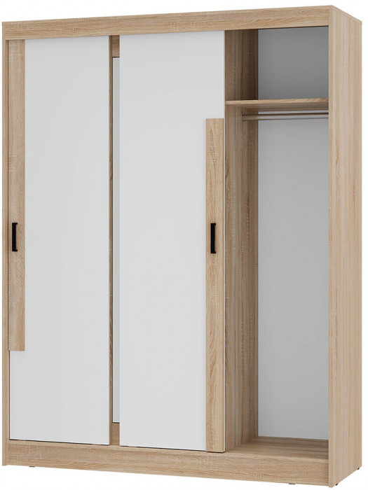 Шкаф-купе "Смарт" ШКК-06 Дуб сонома/белый