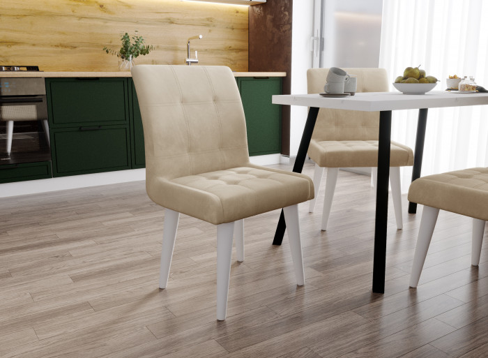 Стул Гира бежевый (белый)