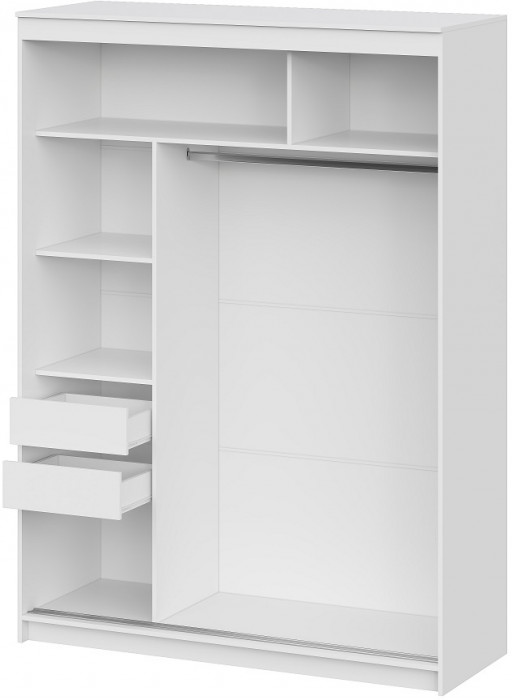 Шкаф-купе "ШКП 3" (1,6) Белый текстурный