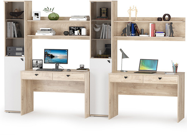 КР100 Бостон № 10, цвет дуб эндгрейн элегантный/ 12.69+09.132+13.155+12.69+09.132+13.155, ШхГхВ 307,6х57,2х194,4 см., ун. сборка