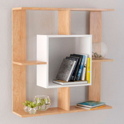 Полка навесная ПН-1 (850*850*180) гикори рокфорд/белый