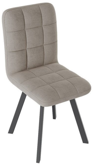 Франк ДП 2-17 Стул (паук) (Белый матовый/Микровелюр Серый)