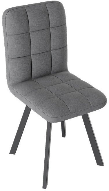 Франк ДП 2-17 Стул (паук) (Белый матовый/Микровелюр Серый)