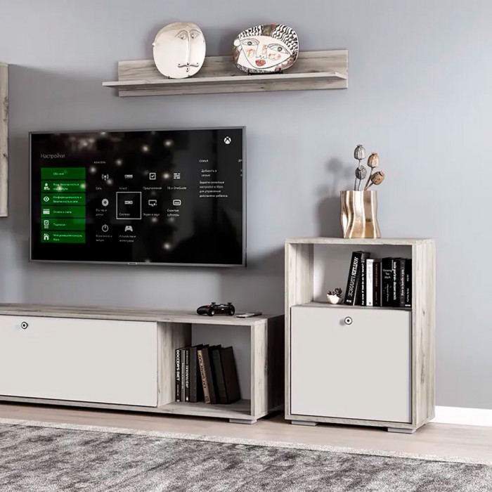 мс для гостиной Нанси ТБ-500 дуб крафт серый/софт айвори