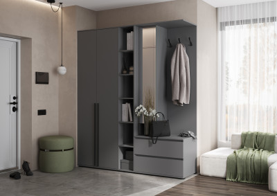 Норд Прихожая, композиция №3, Графит/Графит