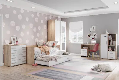 Модульная детская спальня Бланка, Дуб сонома/Белый