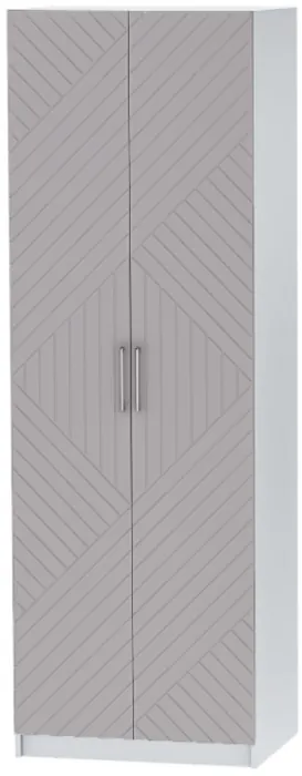 Шкаф двухдверный №1 "Иннэс-7" - Белый/Грэй софт