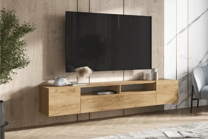 Тумба под ТВ Сити, дуб крафт (Дуб Крафт)