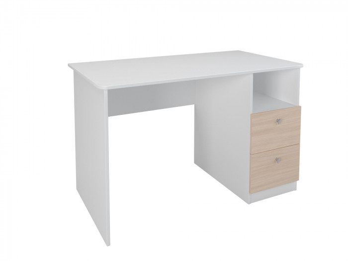 Стол письменный Белый/Дуб молочный