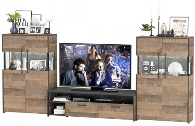 Трувор Гостиная 068, дуб гранж песочный/интра