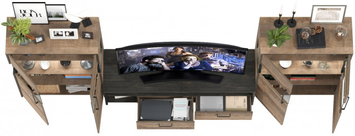 Трувор Гостиная 068, дуб гранж песочный/интра